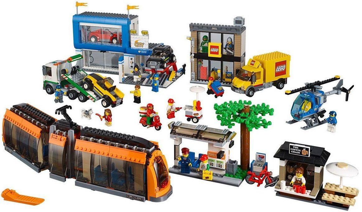 Lego Конструктор City "Городская площадь" 1683 детали Lego Конструктор City "Городская площадь" 1683 детали