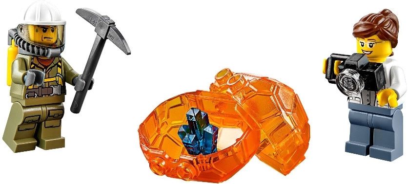 Lego Конструктор City "Стартовый набор. Исследователи вулканов" 83 детали Lego Конструктор City "Стартовый набор. Исследователи вулканов" 83 детали