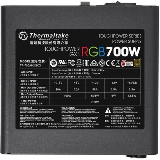 Thermaltake Toughpower GX1 RGB 700W 80+ Gold PS-TPD-0700NHFAGE-1