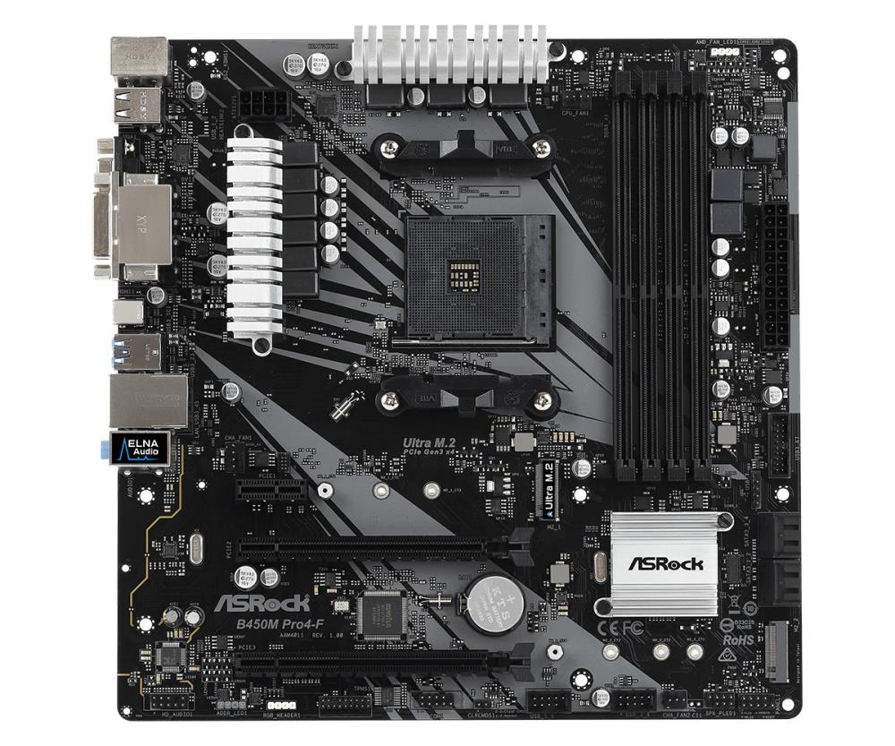 ASRock B450M Pro4-F sAM4
