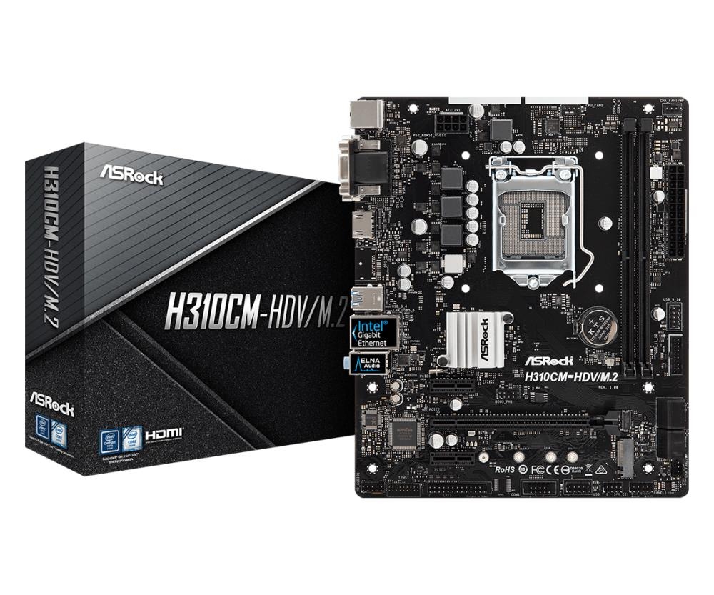 

Материнские платы ASRock, H310CM-HDV/M.2 s1151 v2