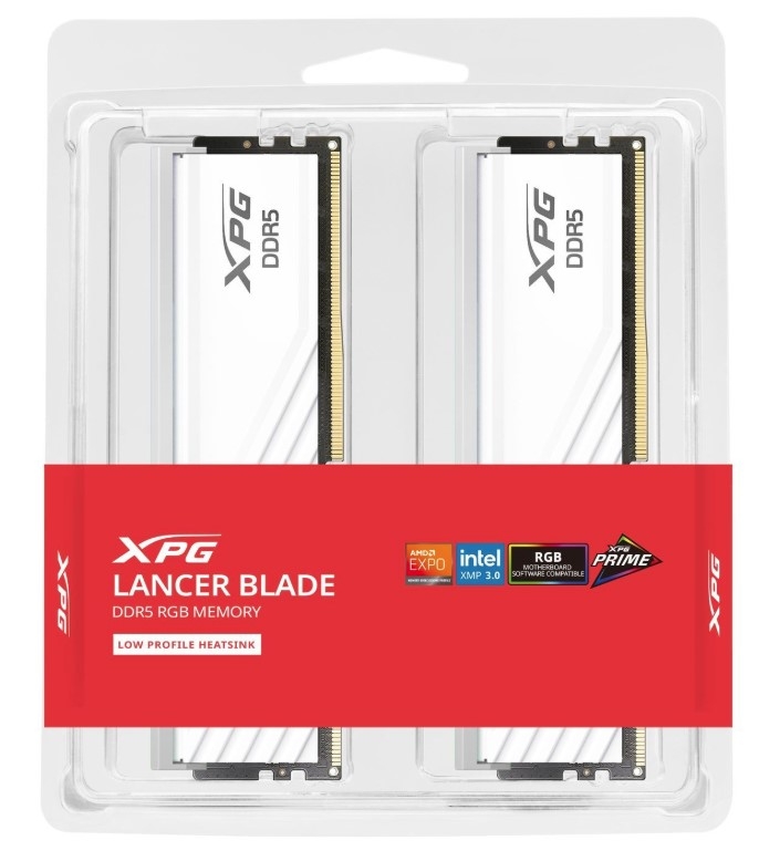 ADATA XPG Lancer Blade RGB 32Gb KIT2 DDR5 PC48000 6000MHz AX5U6000C4816G-DTLABRWH