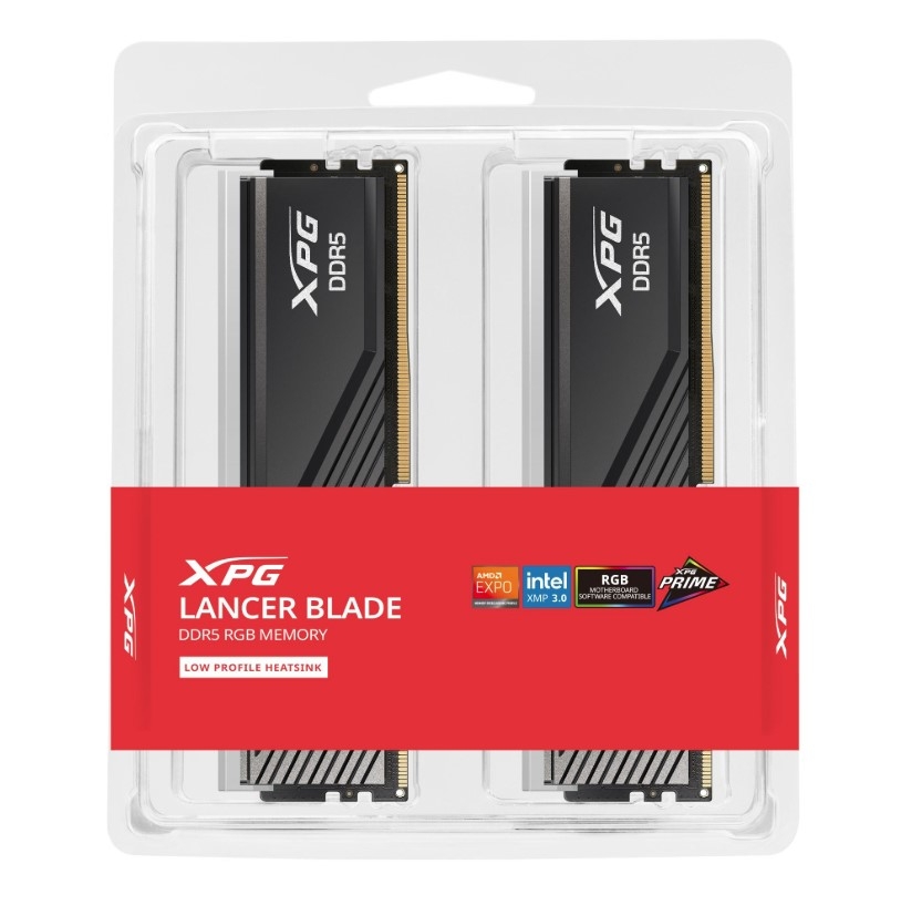 ADATA XPG Lancer Blade RGB 32Gb KIT2 DDR5 PC48000 6000MHz AX5U6000C4816G-DTLABRBK