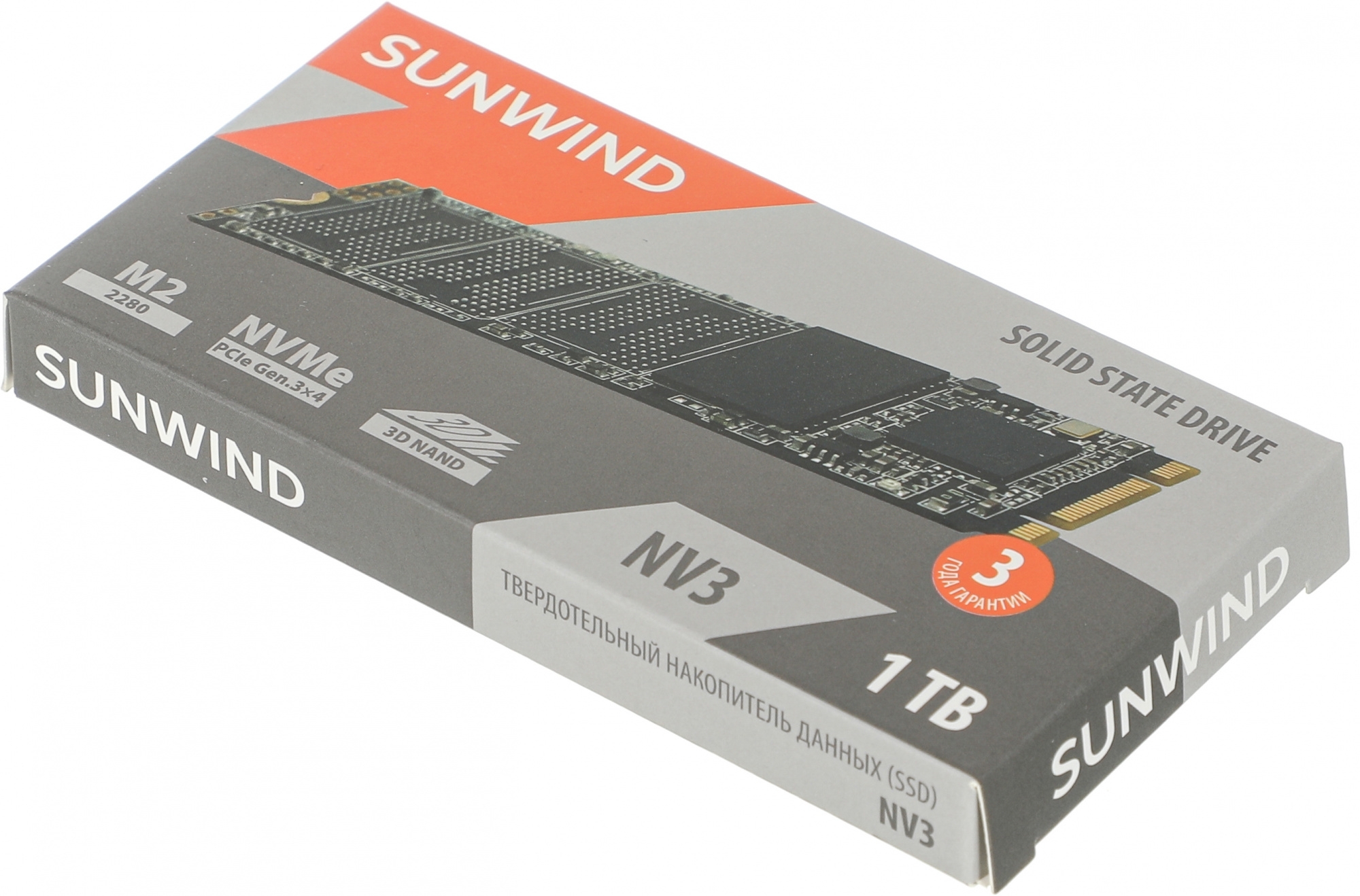 SunWind NV3 M.2 2280 1Tb PCI-E 3.0 SWSSD001TN3T