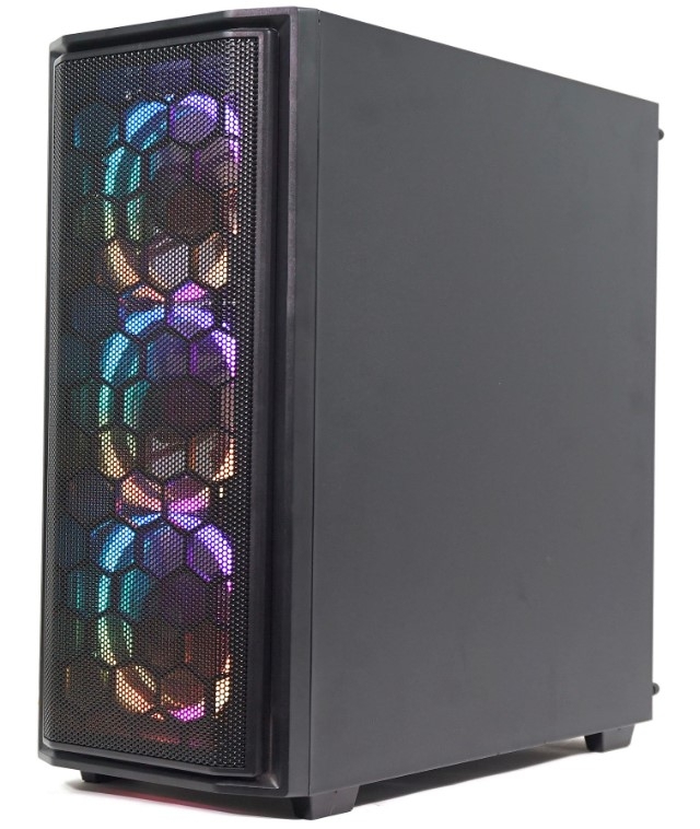 Powercase Alisio Mesh M3, Tempered Glass, ARGB, Black