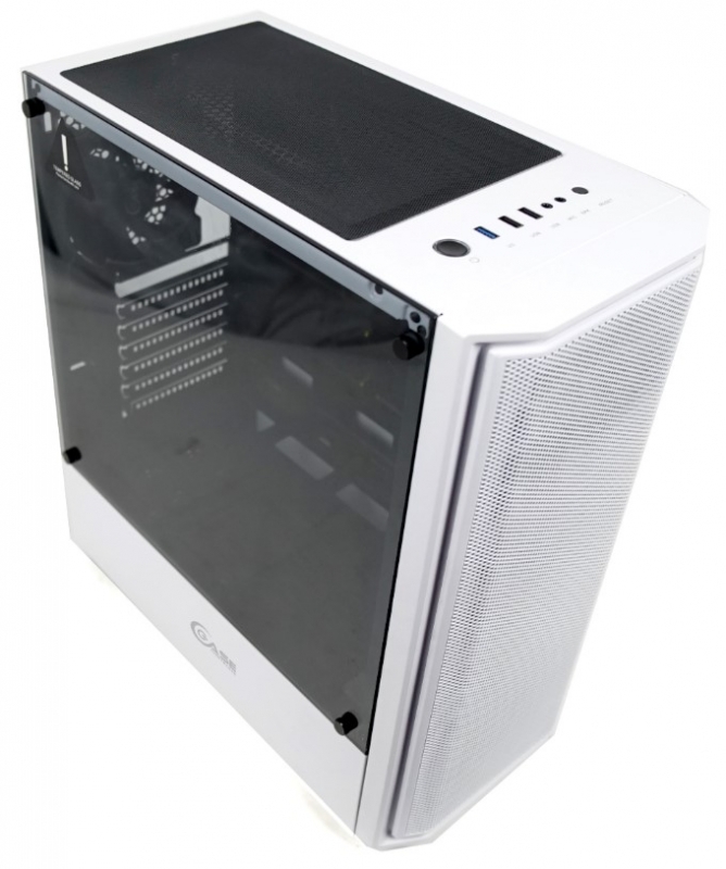 Powercase Alisio Mesh M, Tempered Glass, White