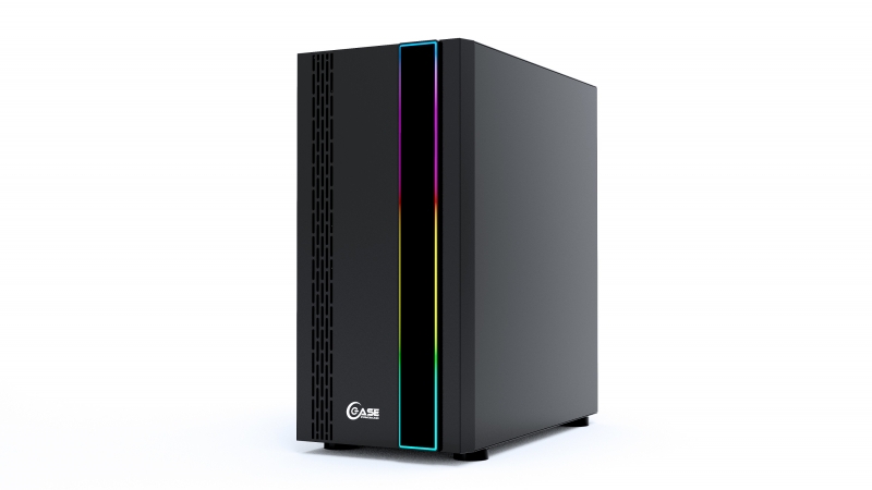 Powercase Maestro H3, Tempered Glass, ARGB, Black