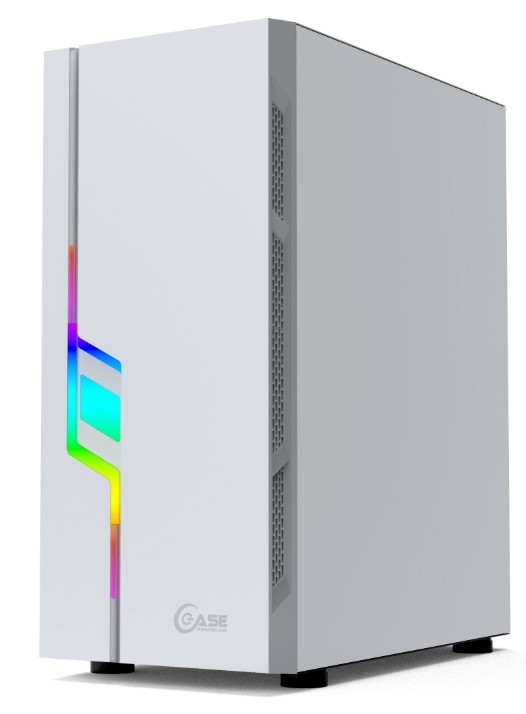 Powercase Maestro Z3, Tempered Glass, RGB, White