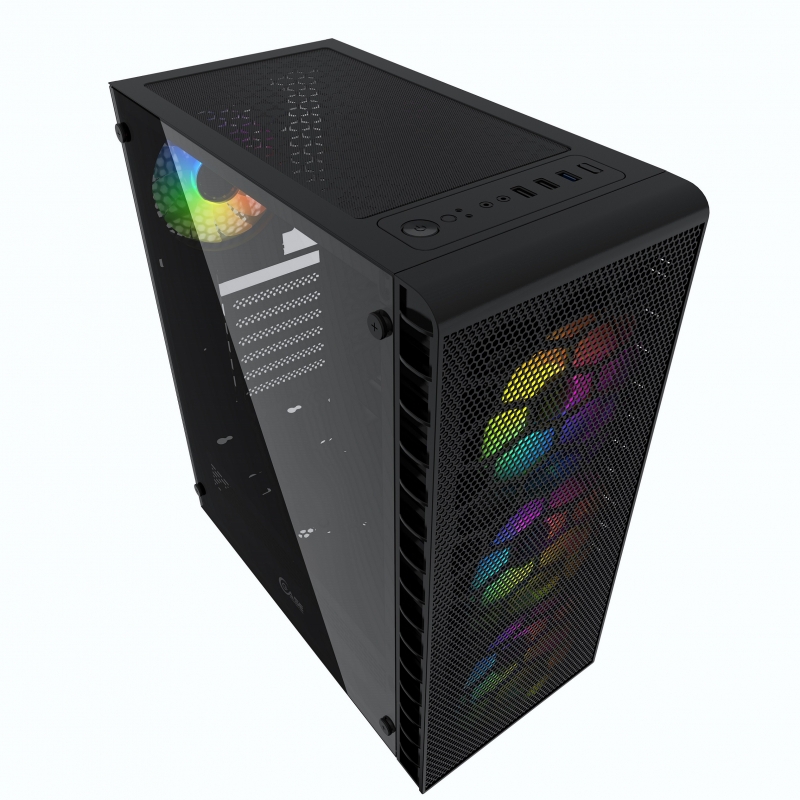 Powercase Mistral Z4C Mesh Tempered Glass LED