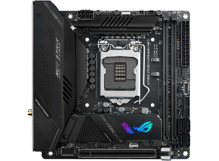 

Материнские платы ASUS, ROG STRIX Z590-I GAMING WIFI LGA1200