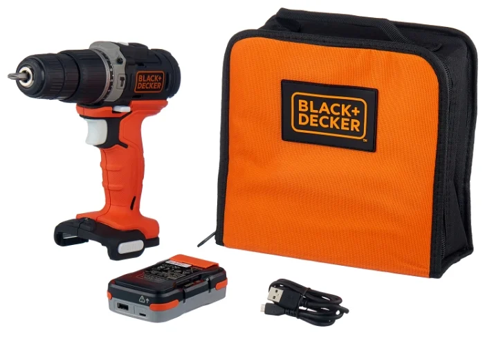 Black & Decker Ударная аккумуляторная дрель-шуруповерт BDCHD12S1 40 Н·м