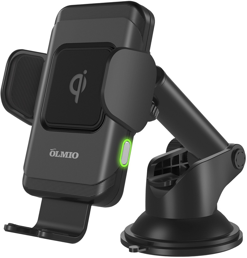 OLMIO Автомобильный держатель с беспроводной зарядкой Robo QI, 10W