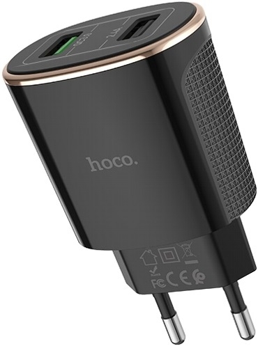 Hoco Сетевое зарядное устройство C60A Prestige 2USB QC3.0, 3A