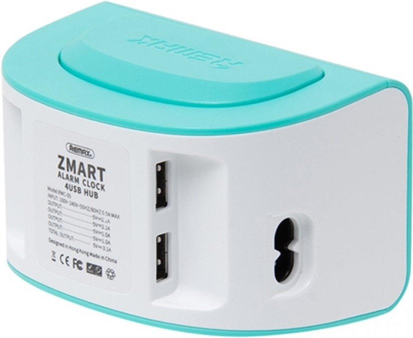 Remax Часы с зарядным устройством RMC-05 4USB, 2.1A