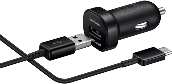 

Зарядное устройство Samsung, Автомобильное зарядное устройство EP-LN930C + кабель USB Type-C, 2A (black)