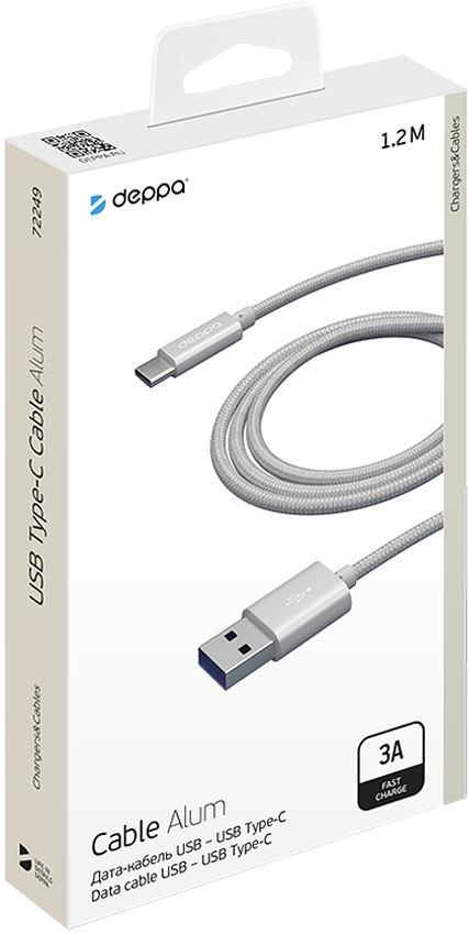 Deppa Кабель Alum USB 3.0 - USB Type-C