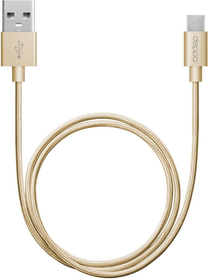 Deppa Кабель Alum USB - microUSB, 2.4A