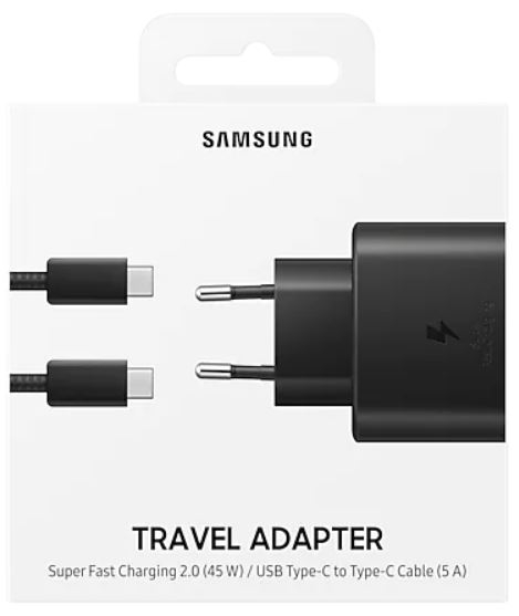 Samsung Сетевое зарядное устройство EP-TA845, Type-C, 45W + кабель Type-C