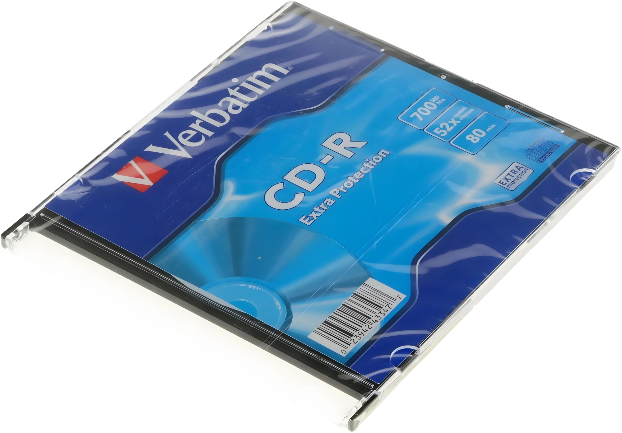 Verbatim Диск CD-R 700Mb 52x Slim case 1шт, 43347