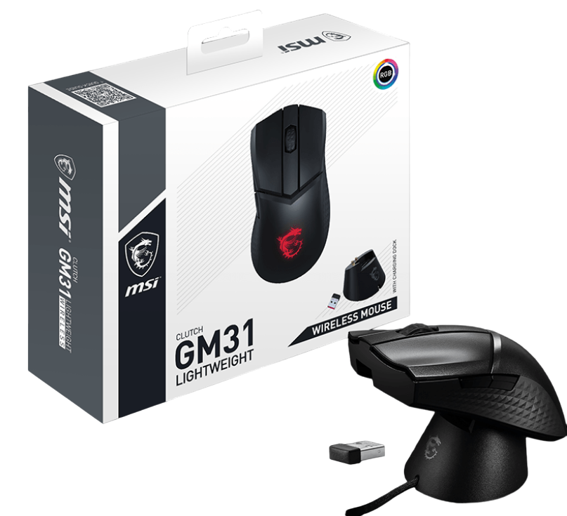MSI Clutch GM31 Lightweight Wireless беспроводная (12000dpi)