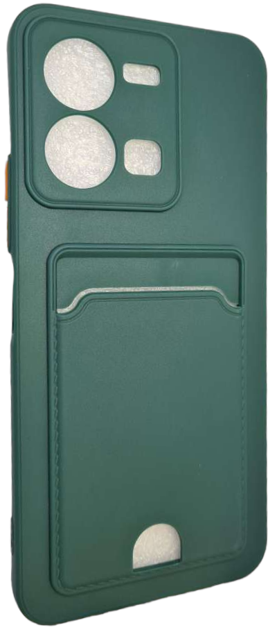 Mariso Чехол-накладка BUTTON с карманом для карт для Vivo Y35