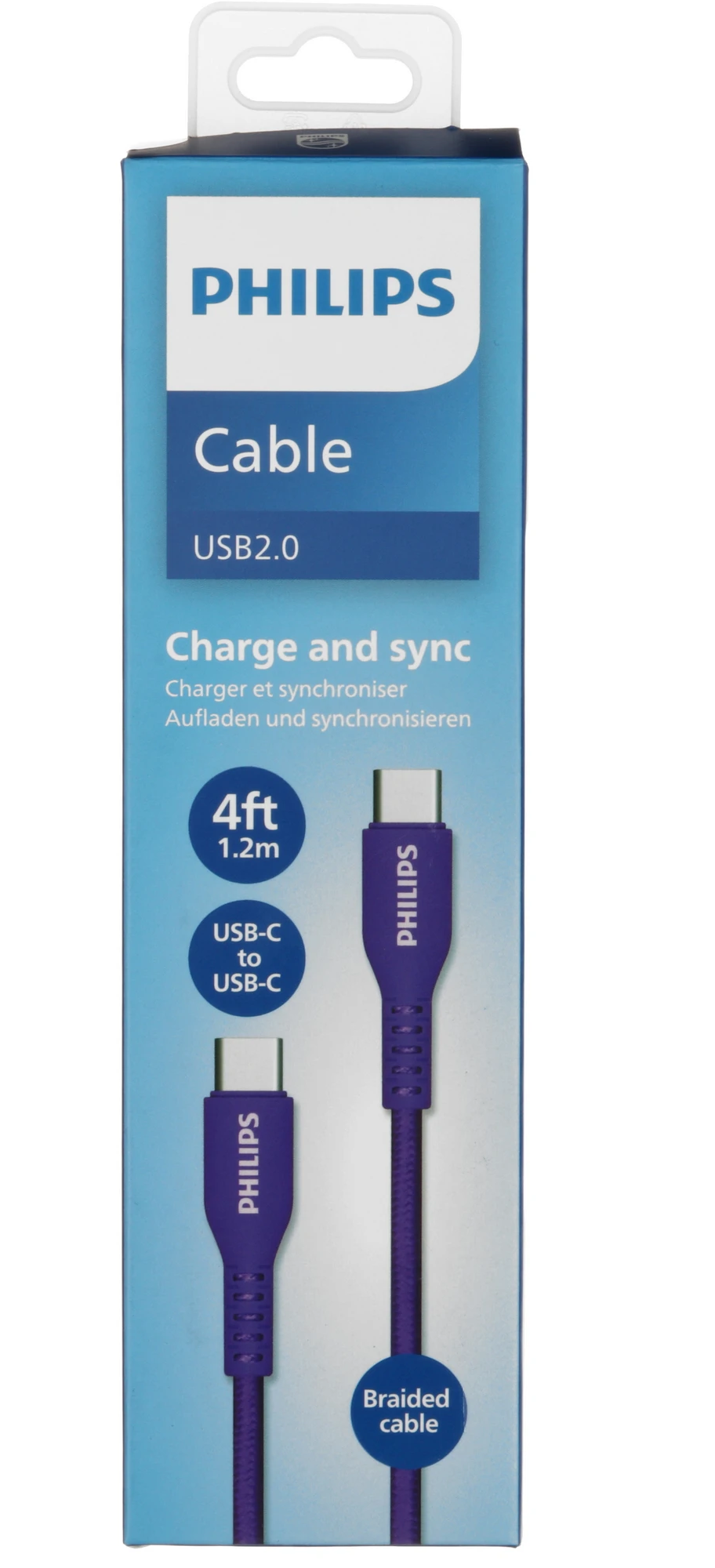 Philips Кабель Type-C - Type-C, 3А, 60W, 1.2 м