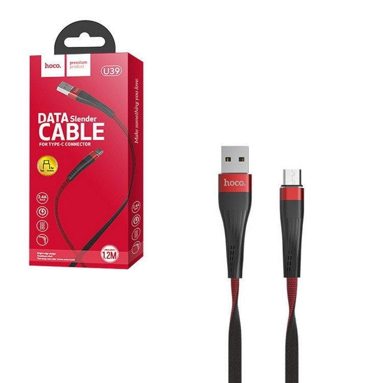 

Кабель USB - MicroUSB U39 1.2м (red)