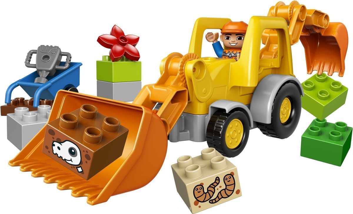 Lego Конструктор Duplo "Экскаватор-погрузчик" 19 деталей