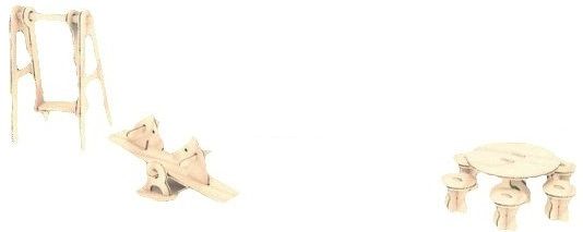 Мир деревянной игрушки Сборная модель "Детская площадка"