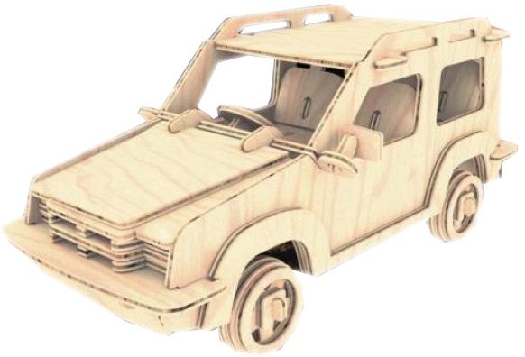 Мир деревянной игрушки Сборная модель "Джип"