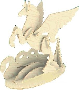 Мир деревянной игрушки Сборная модель "Пегас"