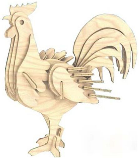 Мир деревянной игрушки Сборная модель "Петух"