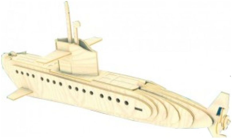Мир деревянной игрушки Сборная модель "Субмарина"