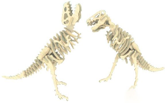 Мир деревянной игрушки Сборная модель "Тираннозавры (2 в 1)"