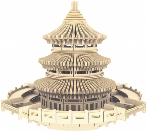 Мир деревянной игрушки Сборная модель "Храм неба"