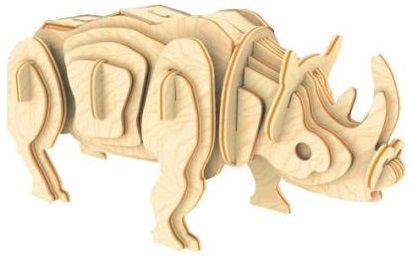 Мир деревянной игрушки Сборная модель "Белый носорог"