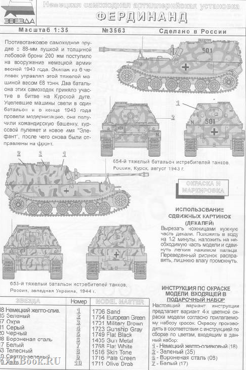 Звезда Сборная модель "Немецкая САУ "Фердинанд"