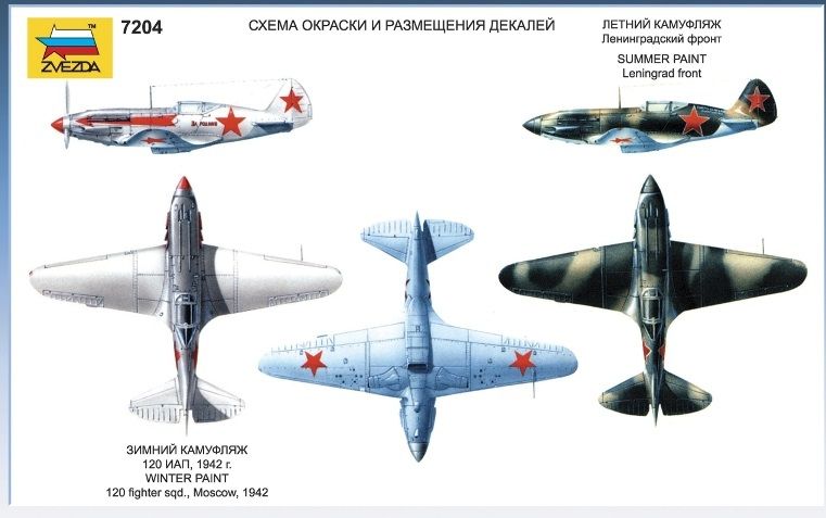 Звезда Сборная модель самолета  "МиГ-3"