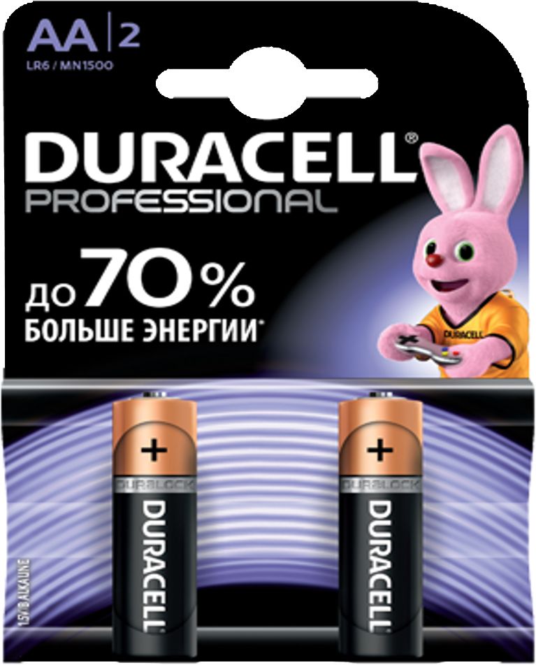 Duracell Батарейки AА Professional, 2 шт. (LR6-2BL)
