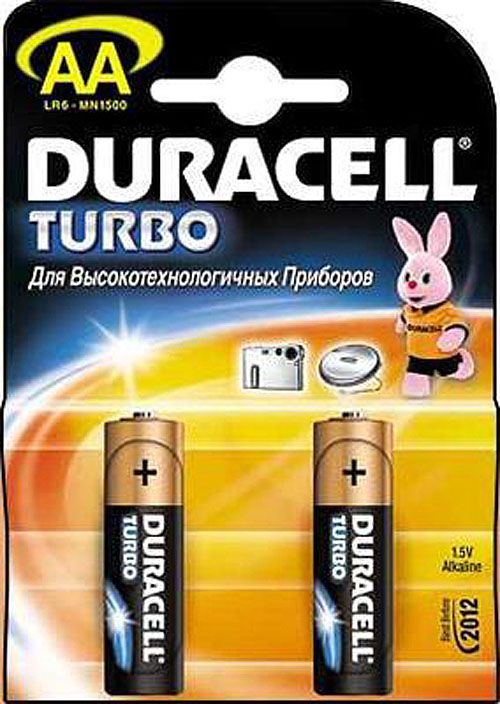 Duracell Батарейки AА Turbo, 2 шт. (LR6-MX1500 2BL)