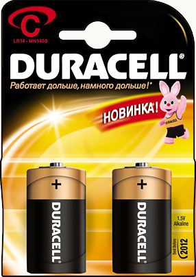Duracell Батарейки C, 2 шт. (LR14-2BL)
