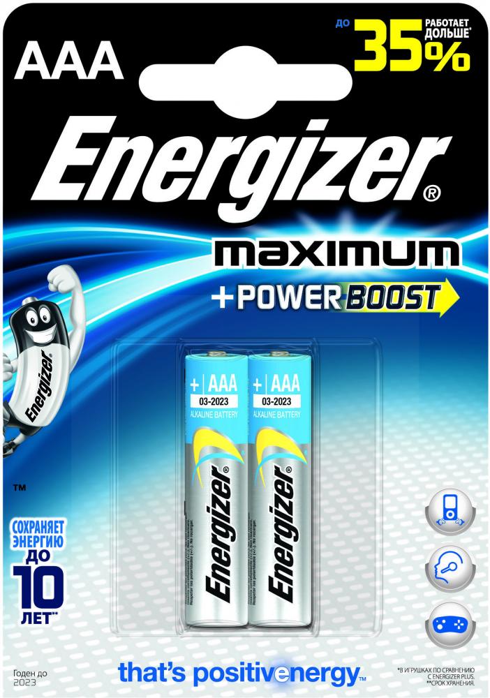Energizer Батарейки Maximum AАA, 2 шт. (LR3-FSB2)