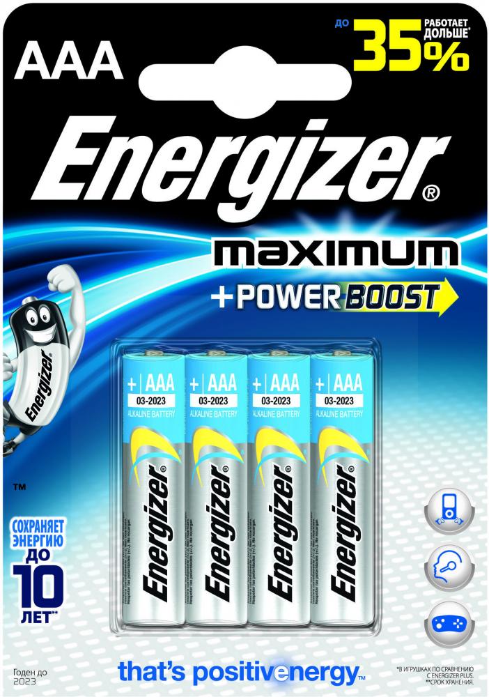 Energizer Батарейки Maximum AАA, 4 шт. (LR3-FSB4)
