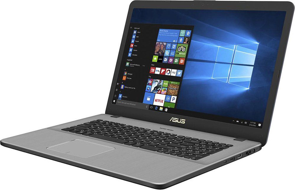 ASUS VivoBook Pro N705UN-GC113T (Intel Core i7 8550U 1800 MHz/17.3"/1920x1080/12Gb/2128Gb HDD+SSD/DVD нет/NVIDIA GeForce MX150/Wi-Fi/Bluetooth/Windows 10 Home) 90NB0GV1-M01400
