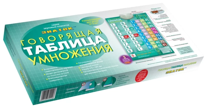 Знаток Звуковой плакат "Таблица умножения"