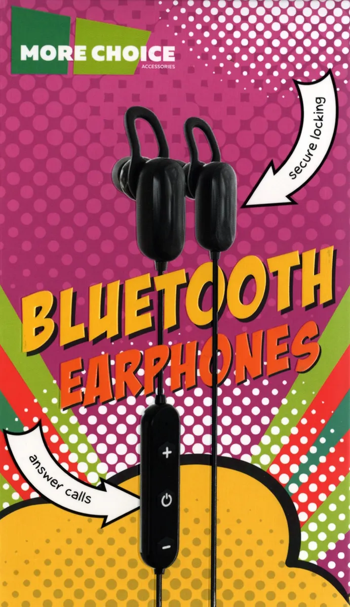 More Choice Вакуумные Bluetooth-наушники с шейным шнурком BG10