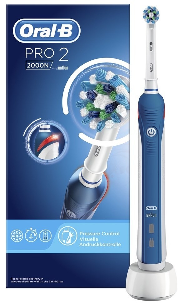 Oral-B Электрическая зубная щетка Pro 2 2000N CrossAction (D501.513.2)