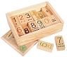 Дворики Деревянные кубики "Арифметика" тактильные, в ящике