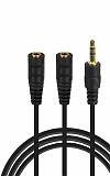 noname Кабель AUX Jack 3.5mm папа2 мама  3.5mm, 1.5м
