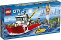 Lego Конструктор City "Пожарный катер" 412 деталей